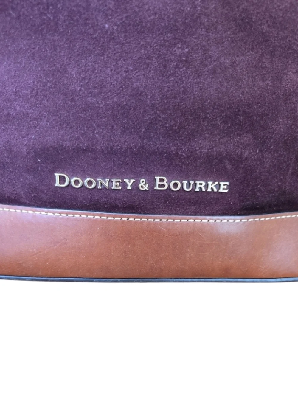 Dooney & Bourke Suede Drawstring Crossbody/Shoulder Bucket Bag In EUC